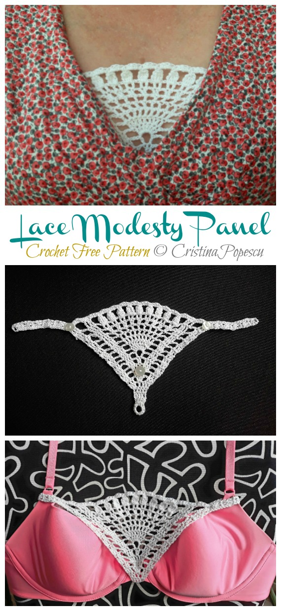 Women Lace Modesty Panel Crochet Free Pattern