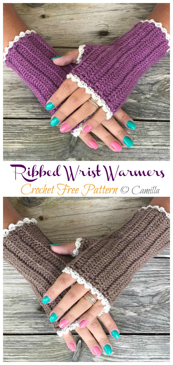 Regal Wrist Warmers Crochet Pattern - I Like Crochet