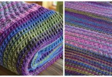 Textured Transition Afghan Blanket Crochet Free Pattern [Video]