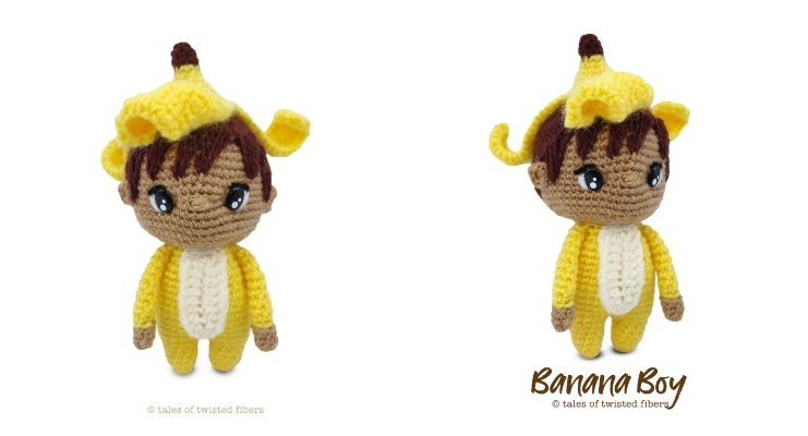 Amigurumi Banana Boy Crochet Free Pattern - Crochet #Dolls; #Amigurumi; Free Patterns