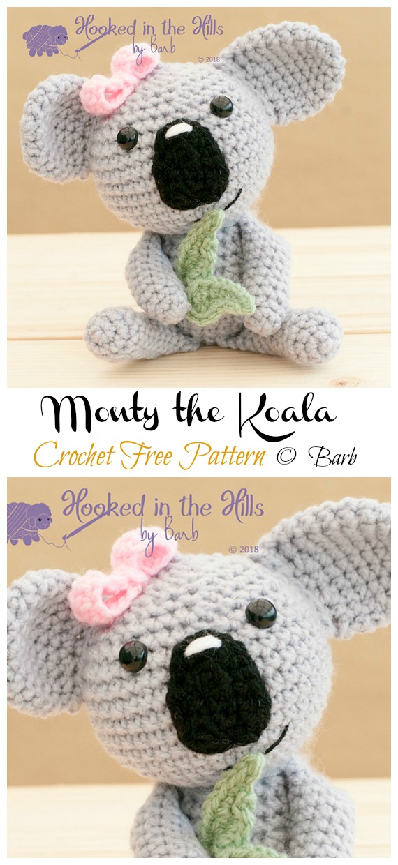 Amigurumi Koala Crochet Free Pattern - Zoo Animals Toys #Amigurumi; Free Crochet Patterns
