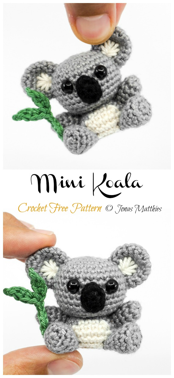 Amigurumi Koala Crochet Free Pattern - Zoo Animals Toys #Amigurumi; Free Crochet Patterns