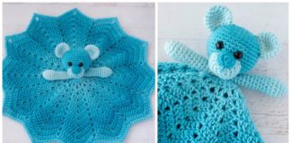 Bear Lovey Crochet Free Pattern - Baby #Lovey; #Blanket; Security Comforter Free #Crochet; Patterns