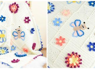 Blooming Spring Flower Blanket Crochet Free Pattern - #Flower; Blankets Free #Crochet; Patterns