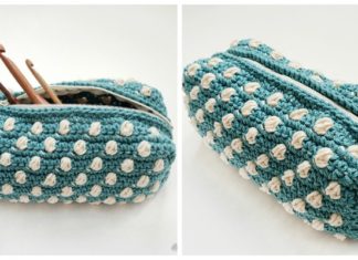 Bobble Notions Bag Crochet Free Pattern - #Clutch; Purse Bag Free #Crochet; Patterns