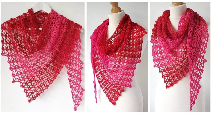 Hot Chili Lace Shawl Crochet Free Pattern Hot Chili Lace Shawl Crochet Free Pattern - Women Lace #Shawl; Free #Crochet; Patterns