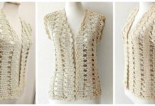 Easy Lace Summer Vest Crochet Free Pattern [Video] - Sweater #Vest; #Crochet; Free Patterns