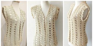 Easy Lace Summer Vest Crochet Free Pattern [Video] - Sweater #Vest; #Crochet; Free Patterns