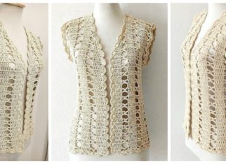 Easy Lace Summer Vest Crochet Free Pattern [Video] - Sweater #Vest; #Crochet; Free Patterns