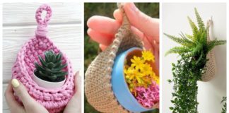 Hanging Teardrop Planter Pods Crochet Free Pattern- Hanging #Basket; Free #Crochet; Patterns