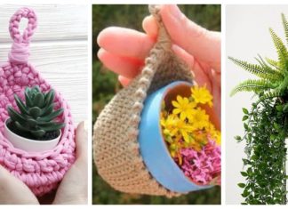 Hanging Teardrop Planter Pods Crochet Free Pattern- Hanging #Basket; Free #Crochet; Patterns