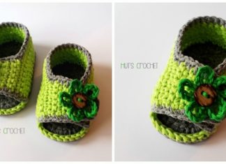Hut's Bloom Baby Booties Crochet Free Pattern - Baby #Booties; Free #Crochet; Patterns