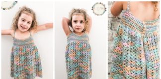 Over Rainbow Dress Crochet Free Pattern - Girl #Dress Free #Crochet Patterns