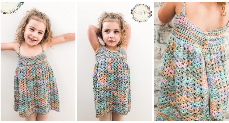 Over Rainbow Dress Crochet Free Pattern - Girl #Dress Free #Crochet Patterns