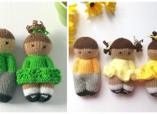 Pretty Izzy Dolls Knitting Free Pattern - Amigurumi #Dolls; Free #Knitting; Patterns