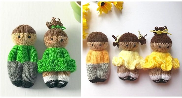 Pretty Izzy Dolls Knitting Free Pattern - Amigurumi #Dolls; Free #Knitting; Patterns