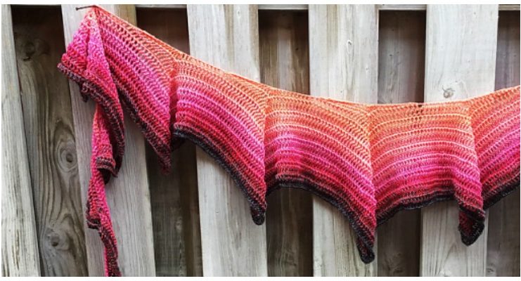 Ruffle Lace Shawl Crochet Free Pattern - Women Lace #Shawl; Free #Crochet; Patterns