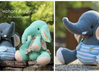 Sweet Elephant Crochet Free Pattern - #Amigurumi; #Elephant; Free Crochet Patterns