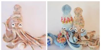 Amigurumi Hubble the Squid Crochet Free Pattern - Crochet #SeaLife; Toys #Amigurumi; Free Patterns