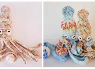 Amigurumi Hubble the Squid Crochet Free Pattern - Crochet #SeaLife; Toys #Amigurumi; Free Patterns