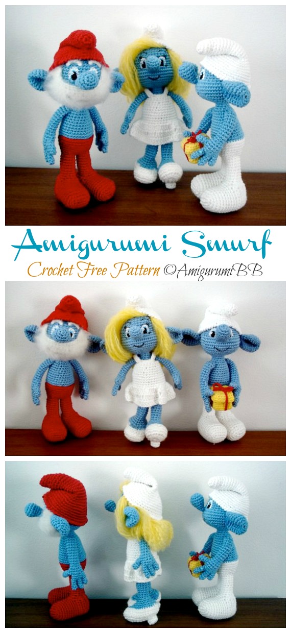 Amigurumi Smurf Crochet Free Patterns - Crochet #Dolls; #Amigurumi; Free Patterns 