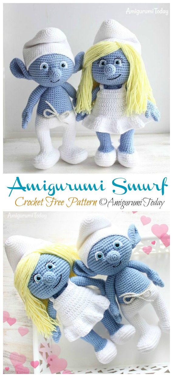 Amigurumi Smurf Crochet Free Patterns - Crochet #Dolls; #Amigurumi; Free Patterns