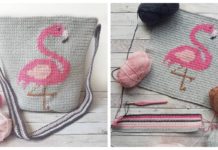 Flamingo Bag Crochet Free Pattern - Tote #Bag; Free #Crochet; Patterns