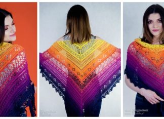 Flower Valley Shawl Crochet Free Pattern - Women Lace #Shawl; Free #Crochet; Patterns