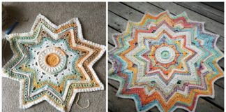 Mini Galaxy Blanket Crochet Free Pattern - Star #Blanket; Free #Crochet; Patterns