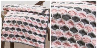 Modern Shell Stitch Blanket Crochet Free Pattern - Shell Stitch #Blanket; Free #Crochet; Patterns