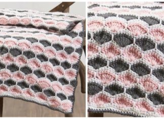 Modern Shell Stitch Blanket Crochet Free Pattern - Shell Stitch #Blanket; Free #Crochet; Patterns