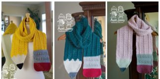 Pencil Scarf Crochet Free Pattern - Rectangle Long #Scarf; Free #Crochet; Patterns