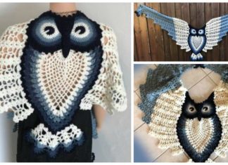 Pineapple Owl Shawl Crochet Pattern - Crochet #Pineapple; #Shawl; Free Patterns & Tutorials