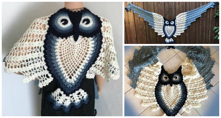 Pineapple Owl Shawl Crochet Pattern Crochet & Stricken