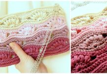 Puff Shell Clutch Crochet Free Pattern - #Clutch; Purse Bag Free #Crochet; Patterns