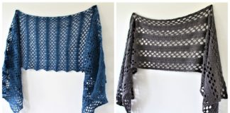 Rectangle Lace Shawl Crochet Free Pattern - Long Rectangle #Shawl; Free #Crochet; Pattern