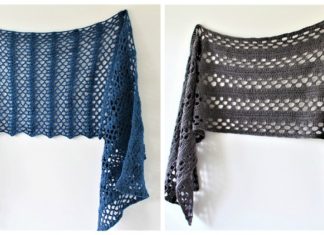 Rectangle Lace Shawl Crochet Free Pattern - Long Rectangle #Shawl; Free #Crochet; Pattern