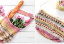 Rosebuds Market Bag Crochet Free Pattern -#Crochet; Market Grocery #Bag;Free Patterns
