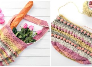 Rosebuds Market Bag Crochet Free Pattern -#Crochet; Market Grocery #Bag;Free Patterns