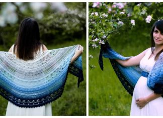 SisLove Half Circle Shawl Crochet Free Pattern - Women Lace #Shawl; Free #Crochet; Patterns
