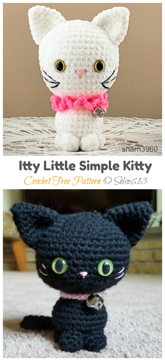 Amigurumi Little Kitty Crochet Free Patterns - Crochet Toy #Cat; #Amigurumi; Free Patterns