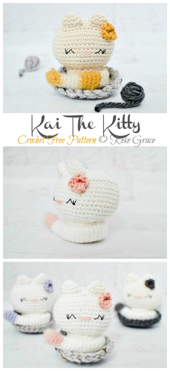 Amigurumi Little Kitty Crochet Free Patterns - Crochet Toy #Cat; #Amigurumi; Free Patterns