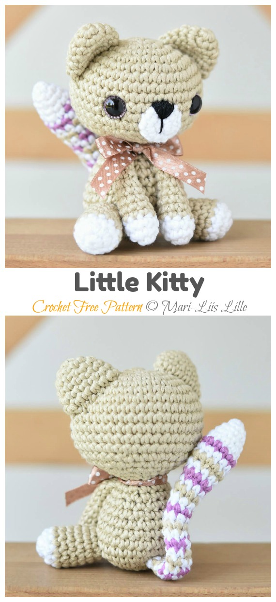 Amigurumi Little Kitty Crochet Free Patterns - Crochet Toy #Cat; #Amigurumi; Free Patterns