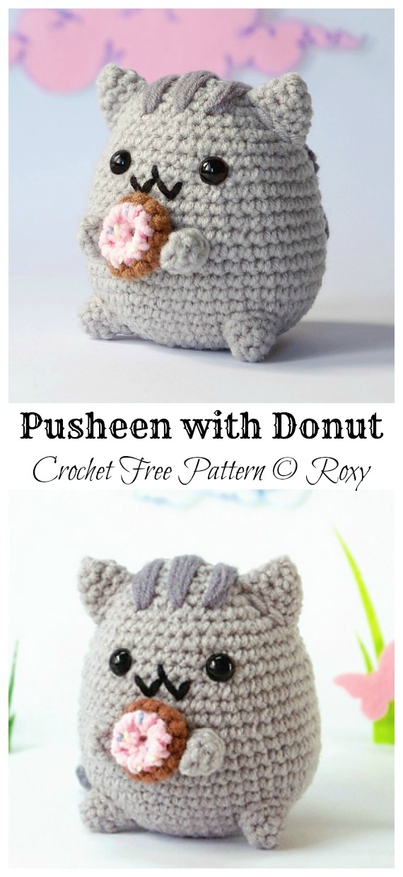 Amigurumi Pusheen the Cat Crochet Free Pattern- Crochet Toy #Cat; #Amigurumi; Free Patterns