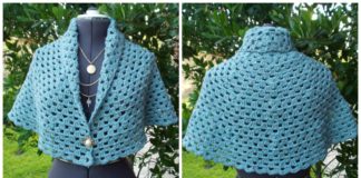 Enola Shawl Wrap Crochet Free Pattern - Women Lace #Shawl; Free #Crochet; Patterns