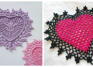 Heart Doily Crochet Free Pattern - Decorative #Doily; Free #Crochet; Patterns