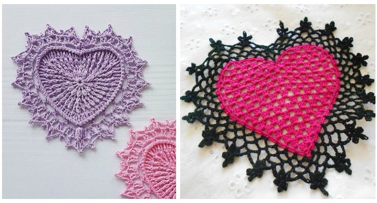 Heart Doily Crochet Free Pattern Heart Doily Crochet Free Pattern - Decorative #Doily; Free #Crochet; Patterns