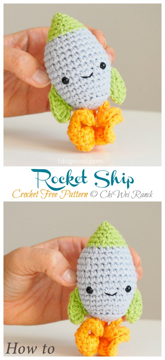 Amigurumi Rocket Ship Crochet Free Patterns