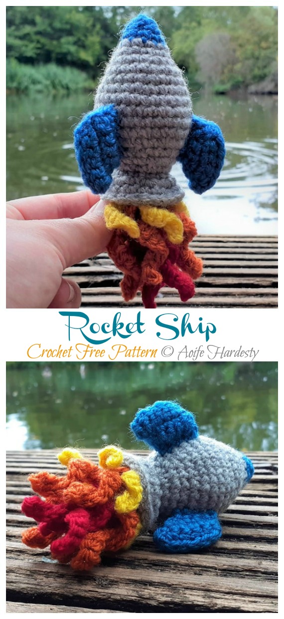 Amigurumi Rocket Ship Crochet Free Patterns