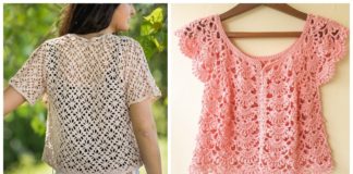 Short Sleeve Lace Cardigan Crochet Free Patterns
